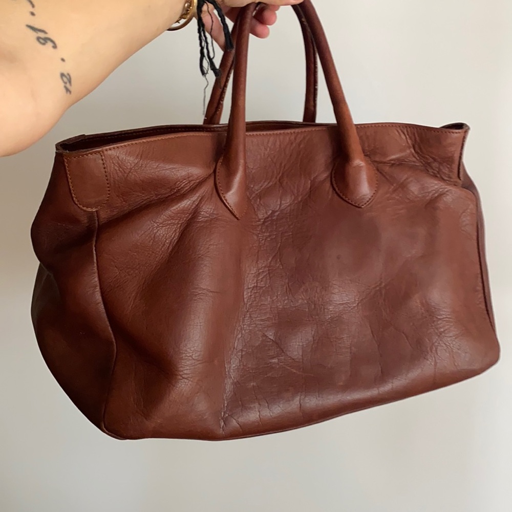 Mark & Graham Brown Leather Tote